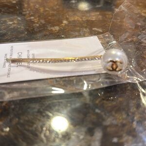 Chanel Gold Hairpin with Pearl Accent